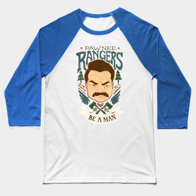 Pawnee Rangers Baseball T-Shirt by sketchboy01